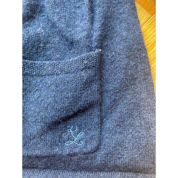 Ralph Lauren Girl's Bow-Trim Cashmere Cardigan 4T Navy - Picture 4 of 5